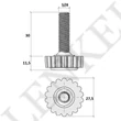 Szintezőláb M8*30 mm