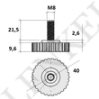 Szintezőláb M8*21,5 mm