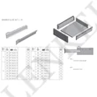 Metalbox fémfiókoldal 86 mm*  (ECO FO ,)