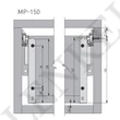Metalbox fémfiókoldal 150 mm*  (ECO FO M ,)