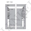 Metalbox fémfiókoldal 150 mm*  (ECO FO M ,)
