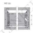 Metalbox fémfiókoldal 86 mm*  (ECO FO ,)