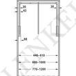 805.20.024 Ruhalift, gardróblift fekete-króm, 440-610 mm, 10 kg teherbírás