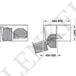 542.00.204 Sarokszekrény kifordítható és kihúzható vasalat drótkosarakkal balos