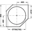 542.32.292 Köralakú forgóvasalat forgópolccal