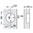 Rejtett zsanér, Häfele Duomatic 94°, fa ajtókhoz 40 mm-ig, beépíthető