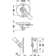 Fékezhető lenyíló vasalat 226 mm