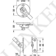 Fékezhető lenyíló vasalat 226 mm