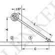 Fékezhető lenyíló vasalat 276 mm