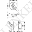 Fékezhető lenyíló vasalat 276 mm