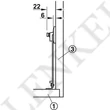 Fékezhető lenyíló vasalat 276 mm
