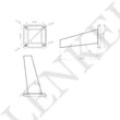 Műanyag láb 57*57*100 mm arany
