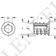Menetes hüvely, tessauer anya M4*10 mm