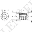 Menetes hüvely, tessauer anya M4*8 mm