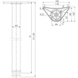 Asztalláb 60*710 mm  