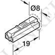 Bekötőkábel 8 mm-es LED szalaghoz