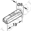 Bekötőkábel 24 V-os, 8 mm-es LED szilikonszalaghoz