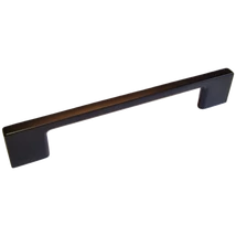 Szögletes matt fekete fogantyú 160 mm