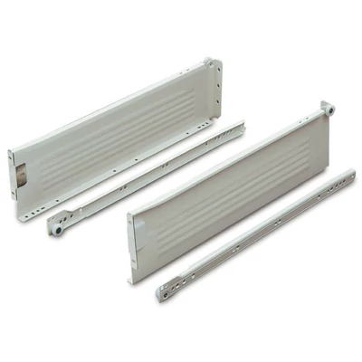 "Integra Top" részkihúzású, görgős fémfiókoldal, 117 mm-es oldalmagasság