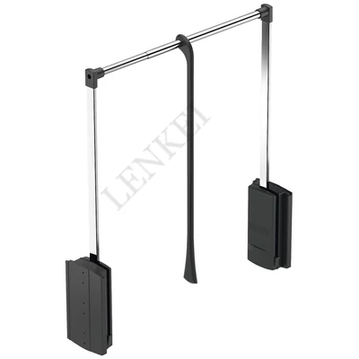 805.20.024 Ruhalift, gardróblift fekete-króm, 440-610 mm, 10 kg teherbírás